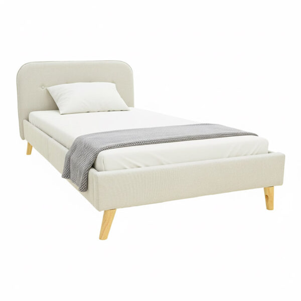 LumiLux bed beige fabric, 100x200cm