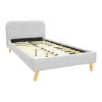 LumiLux bed grey fabric, 100x200cm - Слика 2