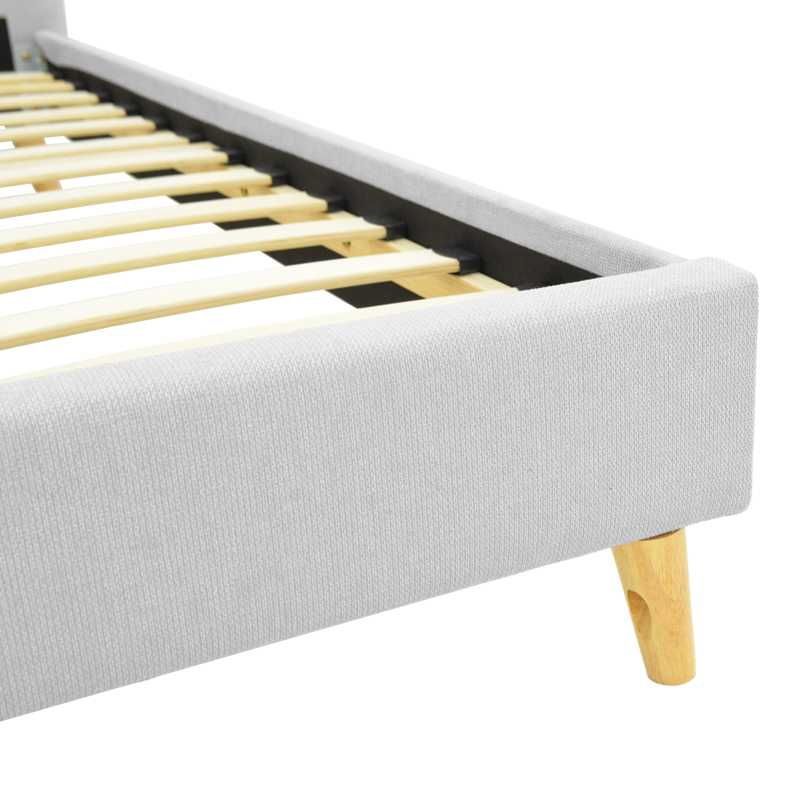 388-000026-5 LumiLux bed grey fabric, 100x200cm - Слика 6