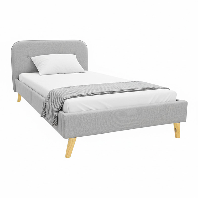 388-000026 LumiLux bed grey fabric, 100x200cm - Слика 1