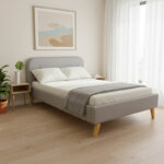 LumiLux bed grey fabric, 160x200cm - Слика 2