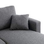 Kamore corner reversible sofa bed with storage space anthracite fabric 223x146x85cm - Image 6