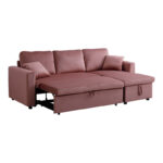 Kamore corner reversible sofa bed with storage space velvet rotten apple 223x146x85cm - Image 3