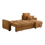 Comfie corner reversible sofa bed with storage space camel fabric 260x156x98cm - Image 3