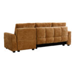 Comfie corner reversible sofa bed with storage space camel fabric 260x156x98cm - Image 6