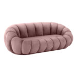 Sofa Embrace velvet in rotten apple shade 180x105x65cm