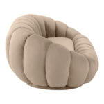 Sofa Embrace velvet in beige shade 180x105x65cm - Image 2