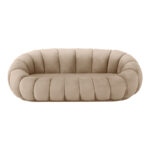 Sofa Embrace velvet in beige shade 180x105x65cm - Image 3