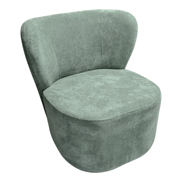 Veridian fabric armchair in pistachio shade 63x70x66cm