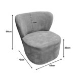 Veridian fabric armchair in rotten apple shade 63x70x66cm - Слика 5