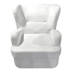 Regalo velvet armchair in white shade 75x88x85cm - Слика 4
