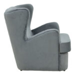 Regalo velvet armchair in anthracite shade 75x88x85cm - Слика 3