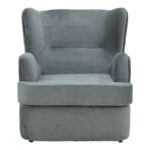 Regalo velvet armchair in anthracite shade 75x88x85cm - Слика 4