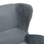 Regalo velvet armchair in anthracite shade 75x88x85cm - Слика 6