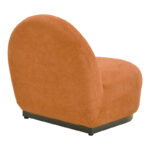 Zenny swivel armchair fabric in terracotta color 64x85x68cm - Image 2