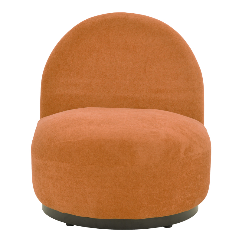 392-000010-3 Zenny swivel armchair fabric in terracotta color 64x85x68cm - Image 4