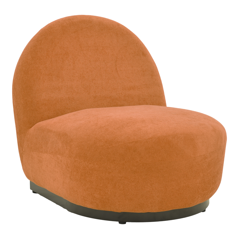 392-000010 Zenny swivel armchair fabric in terracotta color 64x85x68cm - Image 1