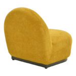 Zenny swivel armchair fabric in yellow shade 64x85x68cm - Image 2