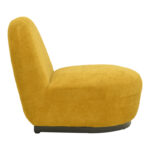 Zenny swivel armchair fabric in yellow shade 64x85x68cm - Image 3