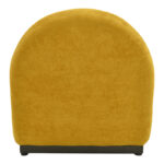 Zenny swivel armchair fabric in yellow shade 64x85x68cm - Image 5