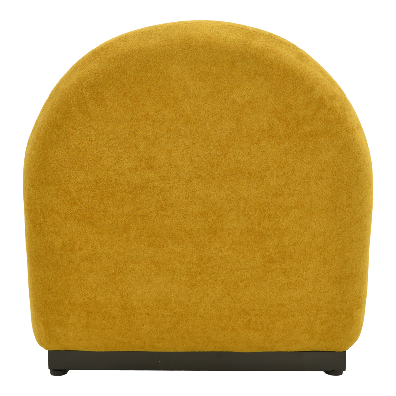 392-000011-4 Zenny swivel armchair fabric in yellow shade 64x85x68cm - Image 5