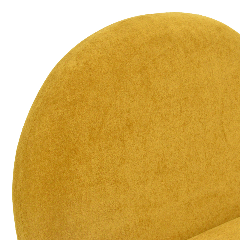 392-000011-5 Zenny swivel armchair fabric in yellow shade 64x85x68cm - Image 6
