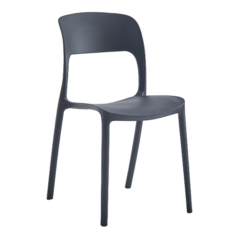 392-000012 Zanna stackable pp chair in black shade 44x45x80cm - Image 1