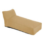 Bean bag lounger Telena in beige color 70x150x65cm