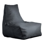 Bean bag lounger Leverian in antracite color 76x82x65cm