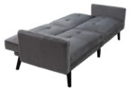 Sofa - bed Dream with footstool velvet in grey-silver 209x157x80m - Image 4