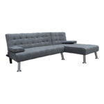 Corner sofa bed reversible Brisk fabric with anthracite shade 200x146x75cm