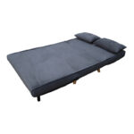 Sofa-bed Josuane I two-seater fabric in anthracite  color 122x80x81cm - Image 3