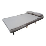 Sofa-bed Josuane I two-seater velvet in grey  color 122x80x81cm - Image 3