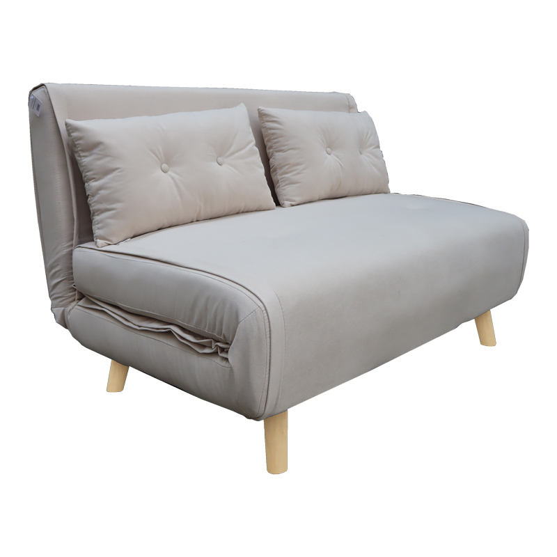 035-000108 Sofa-bed Josuane I two-seater velvet in grey color 122x80x81cm - Image 1