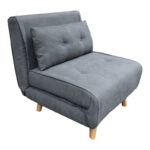 Armchair-bed Josuane I fabric in anthracite shade 78x80x81cm