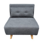 Armchair-bed Josuane I fabric in anthracite shade 78x80x81cm - Image 4