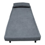 Armchair-bed Josuane I fabric in anthracite shade 78x80x81cm - Image 5