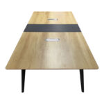 Meeting table professional Denith dark grey-natural 240x120x75cm - Image 2