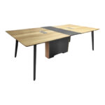 Meeting table professional Denith dark grey-natural 240x120x75cm