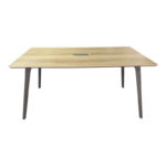 Meeting table professional Denith dark grey-natural 180x100x75cm - Image 2