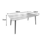 Meeting table professional Denith dark grey-natural 180x100x75cm - Image 5