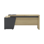Lotus professional desk with right corner in natural-anthracite shade 160x160x75cm - Слика 3