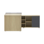 Lotus professional desk with right corner in natural-anthracite shade 160x160x75cm - Слика 4