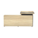 Lotus professional desk with right corner in natural-anthracite shade 160x160x75cm - Слика 5