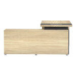 Lotus professional desk with right corner in natural-anthracite shade 180x180x75cm - Image 5