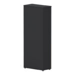 Professional bookcase Lotus with doors by glass in natural-anhracite color 80x40x200cm - Image 2