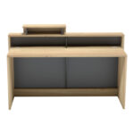 Reception desk Lotus in natural-antracite color 160x60x105cm - Image 2