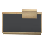 Reception desk Lotus in natural-antracite color 160x60x105cm - Image 3