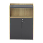 Professional low cabinet Lotus in natural-anthracite color 80x40x120cm - Image 3