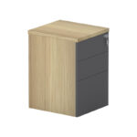 Professional chest of 3 drawers Lotus in natural-anthracite color 40x44x61cm - Image 5